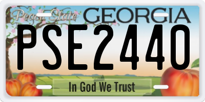 GA license plate PSE2440