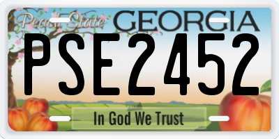 GA license plate PSE2452