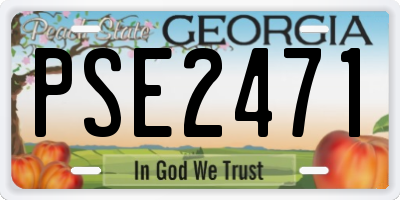 GA license plate PSE2471