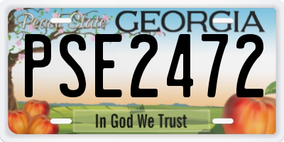 GA license plate PSE2472