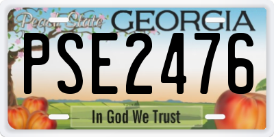 GA license plate PSE2476