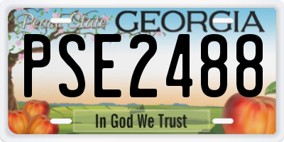 GA license plate PSE2488