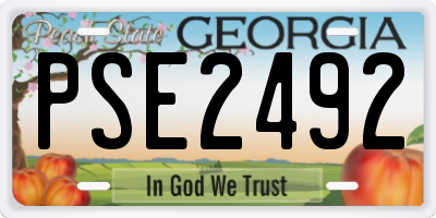 GA license plate PSE2492