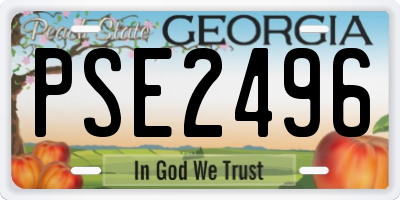 GA license plate PSE2496