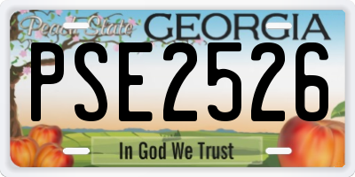 GA license plate PSE2526