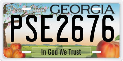 GA license plate PSE2676