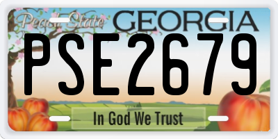 GA license plate PSE2679