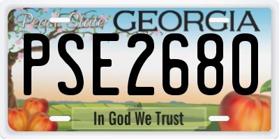 GA license plate PSE2680