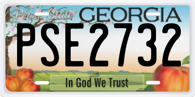 GA license plate PSE2732