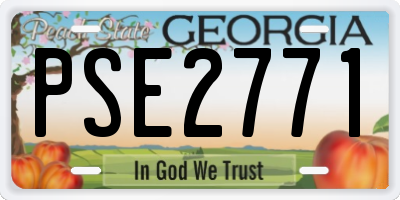 GA license plate PSE2771