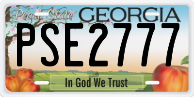 GA license plate PSE2777