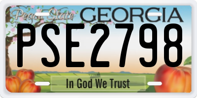 GA license plate PSE2798
