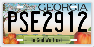 GA license plate PSE2912