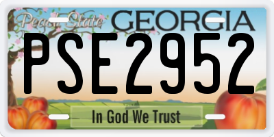GA license plate PSE2952