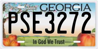 GA license plate PSE3272