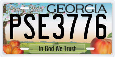 GA license plate PSE3776