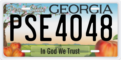 GA license plate PSE4048