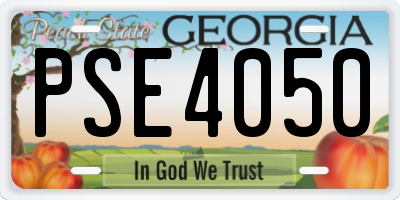 GA license plate PSE4050