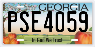 GA license plate PSE4059