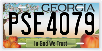GA license plate PSE4079
