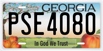 GA license plate PSE4080