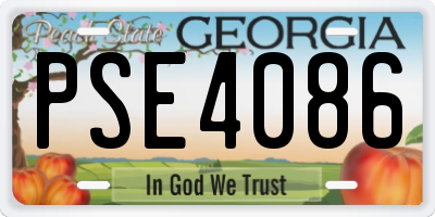 GA license plate PSE4086