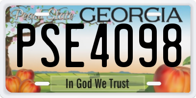 GA license plate PSE4098