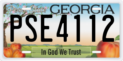 GA license plate PSE4112