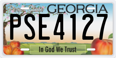 GA license plate PSE4127