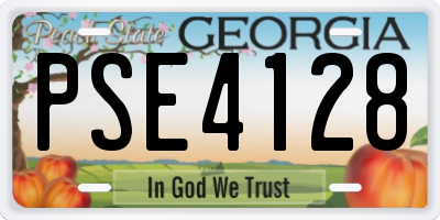 GA license plate PSE4128