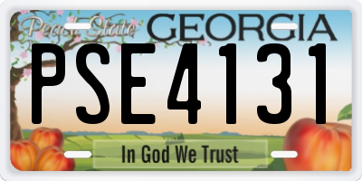 GA license plate PSE4131