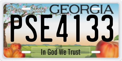 GA license plate PSE4133