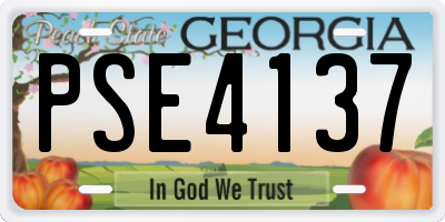 GA license plate PSE4137