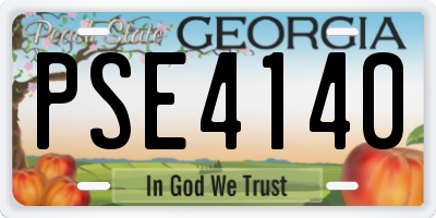 GA license plate PSE4140