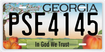 GA license plate PSE4145