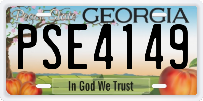 GA license plate PSE4149