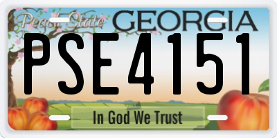 GA license plate PSE4151