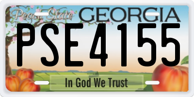 GA license plate PSE4155