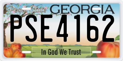 GA license plate PSE4162