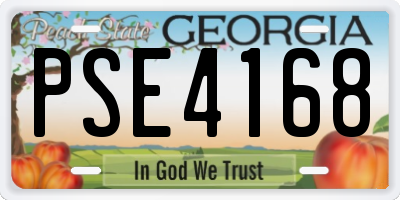 GA license plate PSE4168