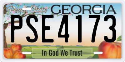 GA license plate PSE4173