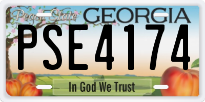 GA license plate PSE4174