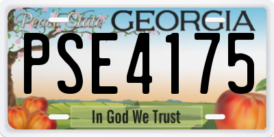 GA license plate PSE4175