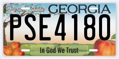 GA license plate PSE4180