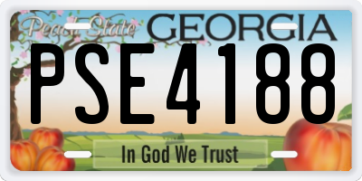 GA license plate PSE4188