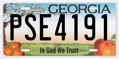 GA license plate PSE4191