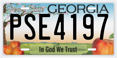 GA license plate PSE4197