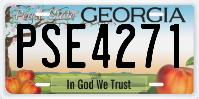 GA license plate PSE4271