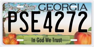 GA license plate PSE4272
