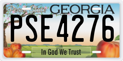 GA license plate PSE4276
